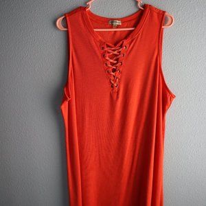 Orange Shift Dress